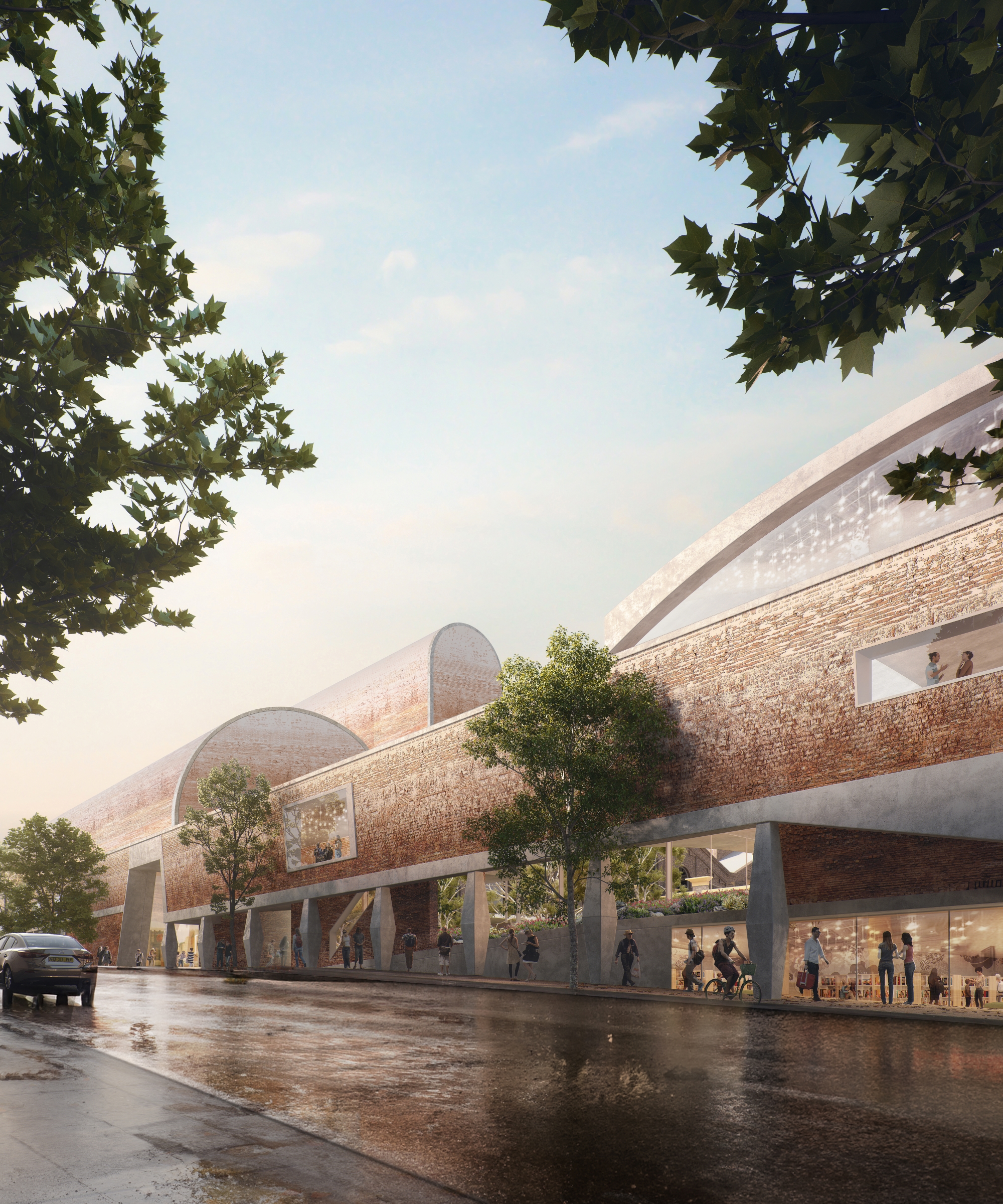 Artist's impression of Powerhouse Ultimo Museum as viewed from outside on Harris Street